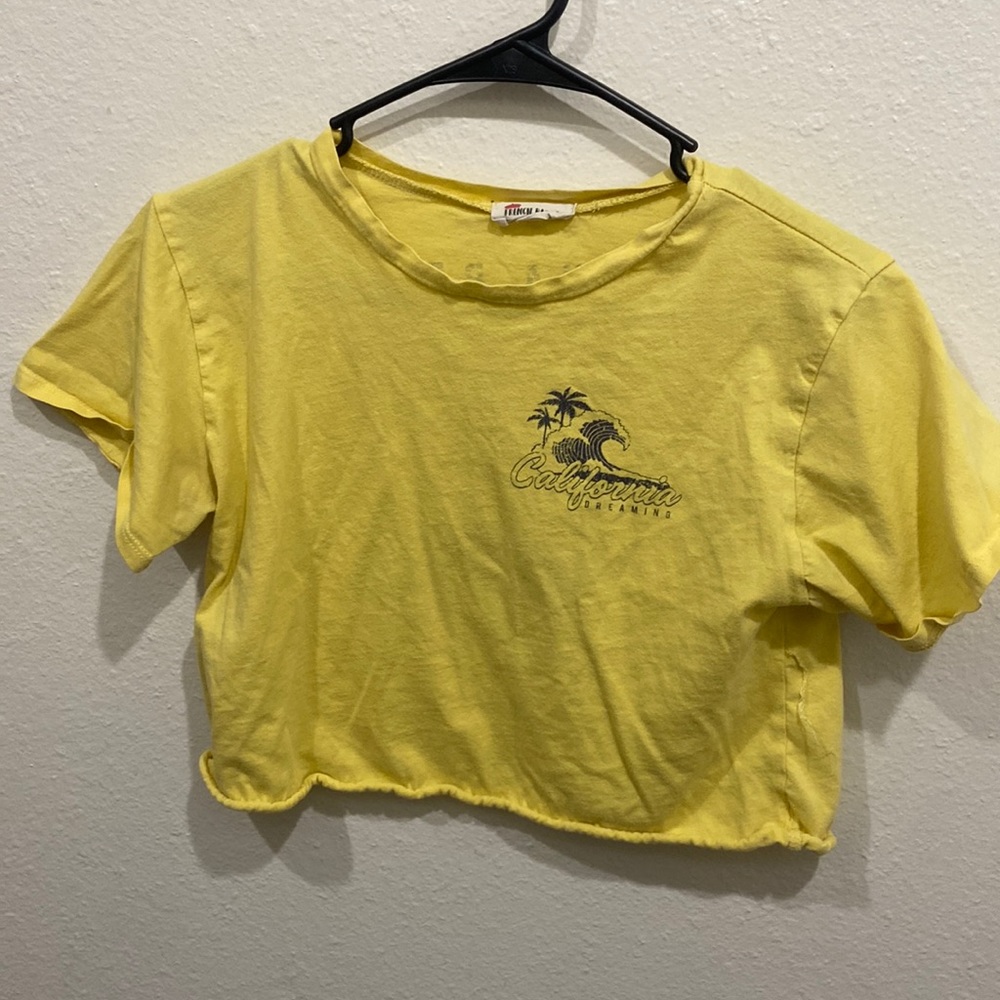 California dreaming, Latina beach crop top. Yellow